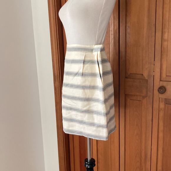 J. Crew Linen/Silk Blend Stripe Mini Skirt, Size 10 - Picture 5 of 8